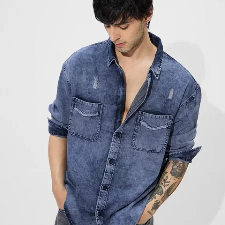 Classic Denim Shirt: Blue