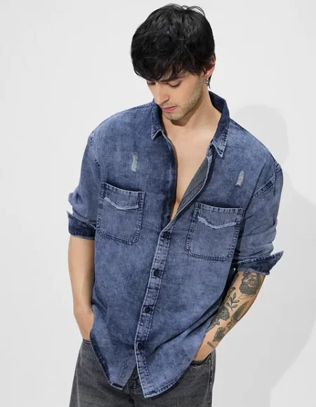 Classic Denim Shirt: Blue