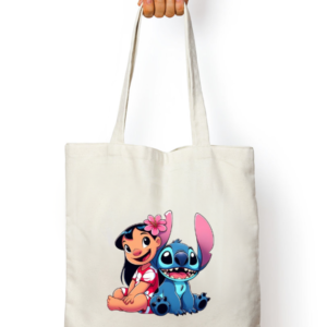 Cute Character Cotton Tote Bag - Non-Zipper.