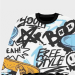 Urban Graffiti Vibes Kids Sweatshirt – Freestyle Street Print.