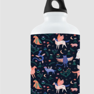 Unisex Sipper Bottle – Fantasy Unicorn & Pegasus Design, BPA-Free, Leak-Proof.