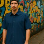 Men’s Dark Teal Oversized Shirt